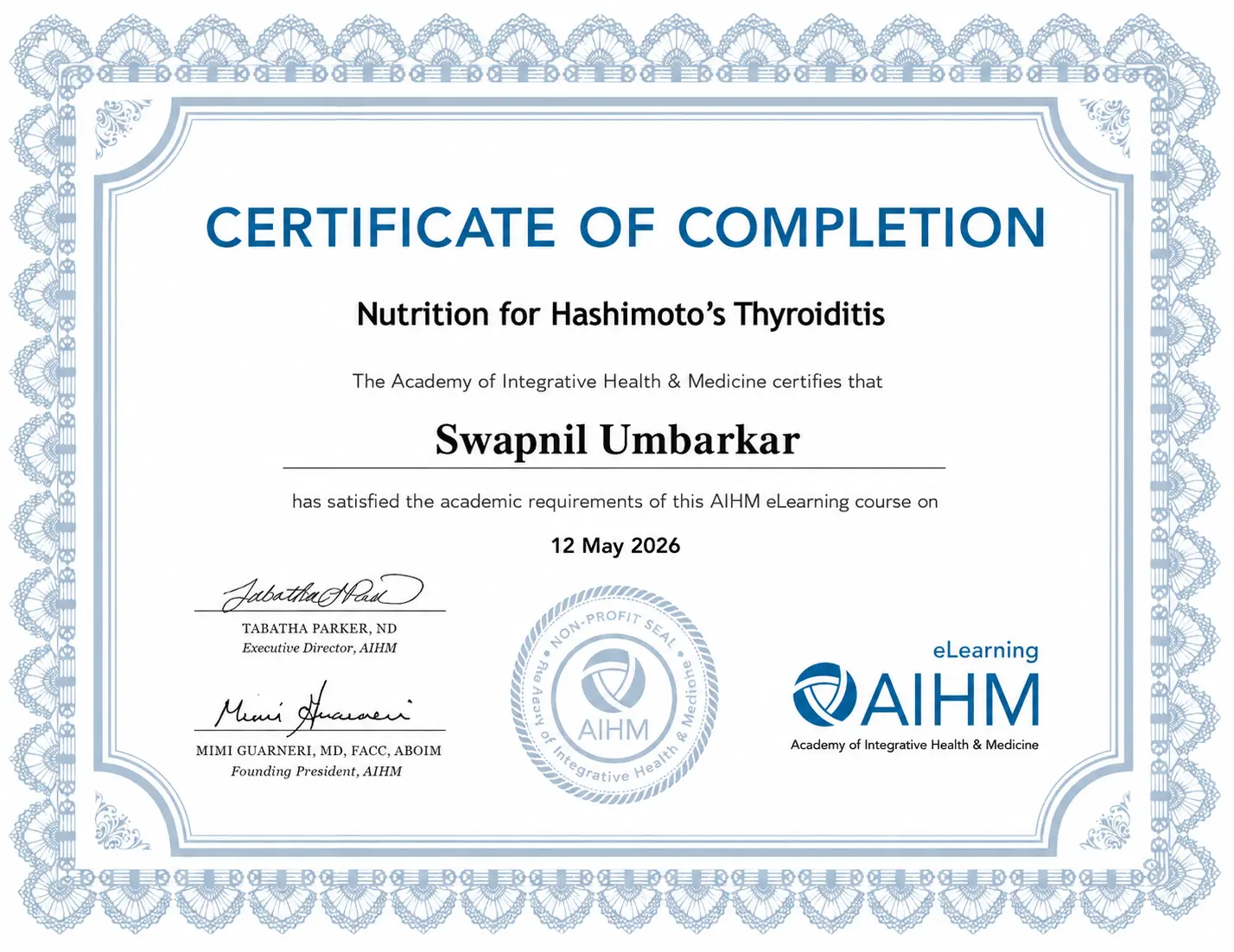 AIHM Certification